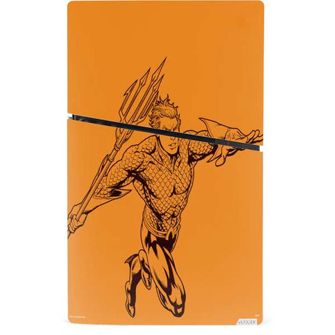 DC Comics Aquaman Comic Pop PS5 Slim Digital Edition Console Skin