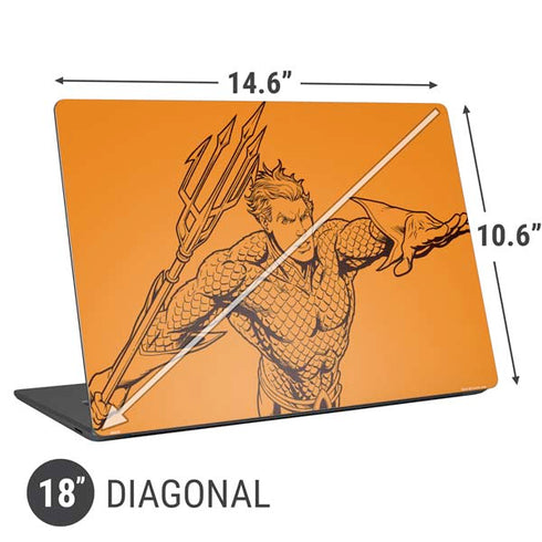 DC Comics Aquaman Comic Pop Universal Laptop 18in (14.6 x 10.6in) Skin