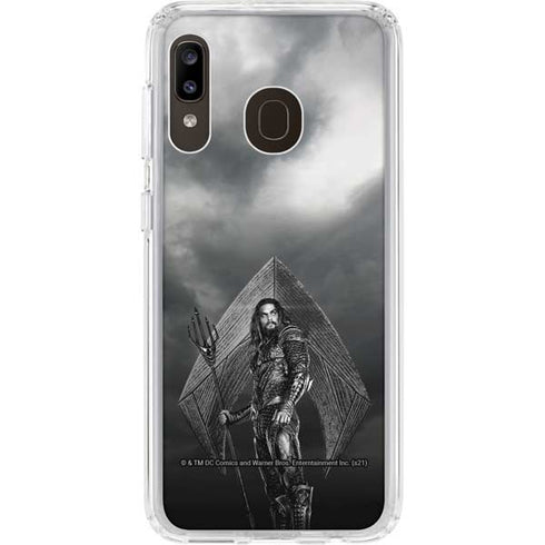 The Justice League (2017) Aquaman Poster Galaxy A20 Clear Case