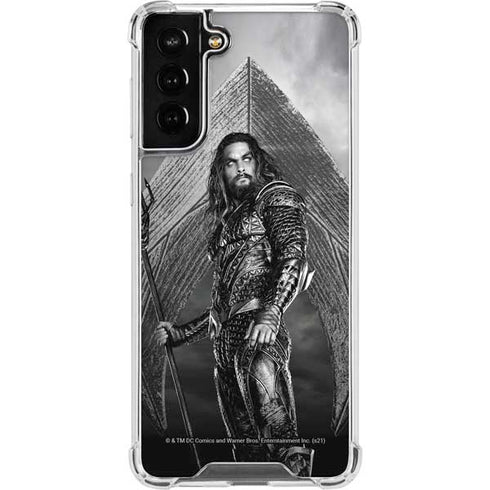 The Justice League (2017) Aquaman Poster Galaxy S21 FE Clear Case
