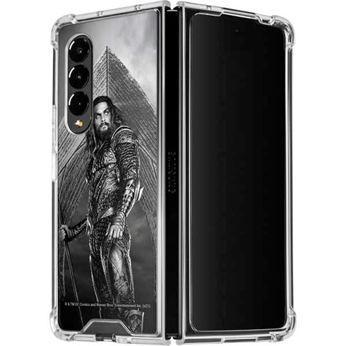 The Justice League (2017) Aquaman Poster Galaxy Z Fold4 5G Clear Case