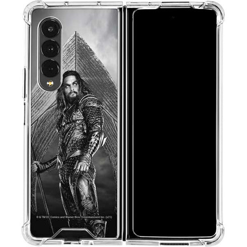 The Justice League (2017) Aquaman Poster Galaxy Z Fold4 5G Clear Case