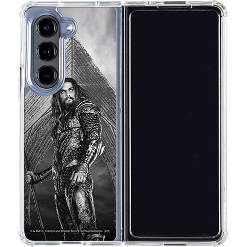 The Justice League (2017) Aquaman Poster Galaxy Z Fold5 5G Clear Case