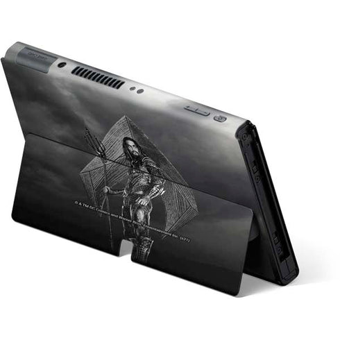 The Justice League (2017) Aquaman Poster Nintendo Switch OLED (2021) Skin
