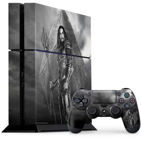 The Justice League (2017) Aquaman Poster PS4 Console and Controller Bundle Skin