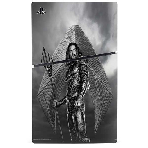 The Justice League (2017) Aquaman Poster PS5 Slim Disk Bundle Skin