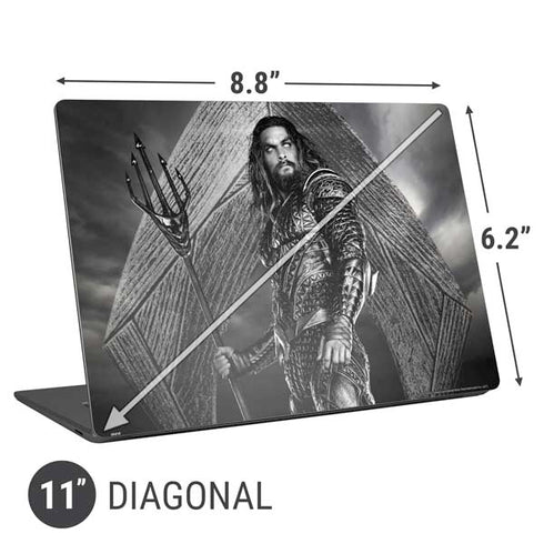The Justice League (2017) Aquaman Poster Universal Laptop 11in (8.8 x 6.2in) Skin