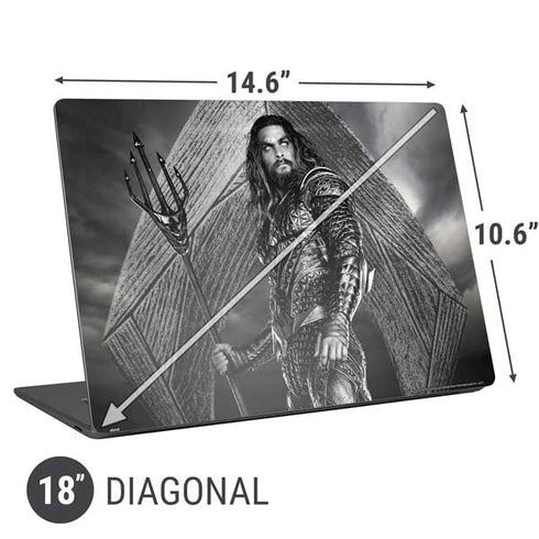The Justice League (2017) Aquaman Poster Universal Laptop 18in (14.6 x 10.6in) Skin
