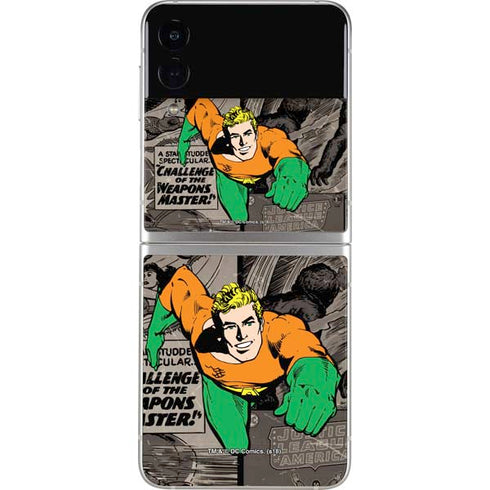 DC Comics Aquaman Classics Art Galaxy Z Flip4 5G Skin