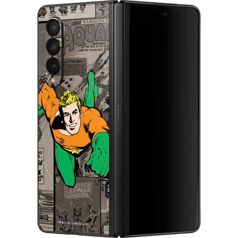 DC Comics Aquaman Classics Art Galaxy Z Fold3 5G Skin