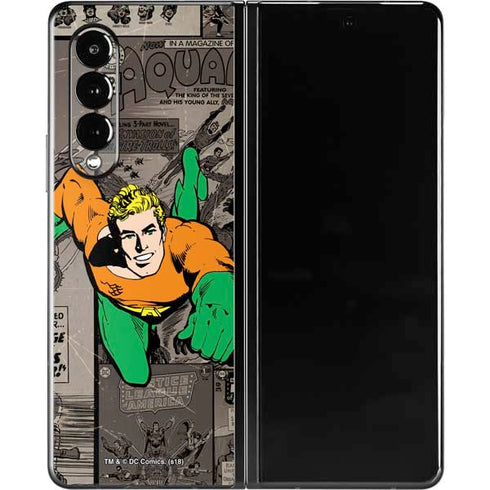 DC Comics Aquaman Classics Art Galaxy Z Fold3 5G Skin