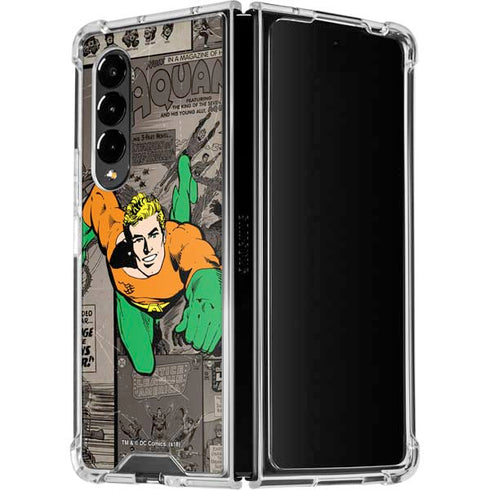 DC Comics Aquaman Classics Art Galaxy Z Fold4 5G Clear Case