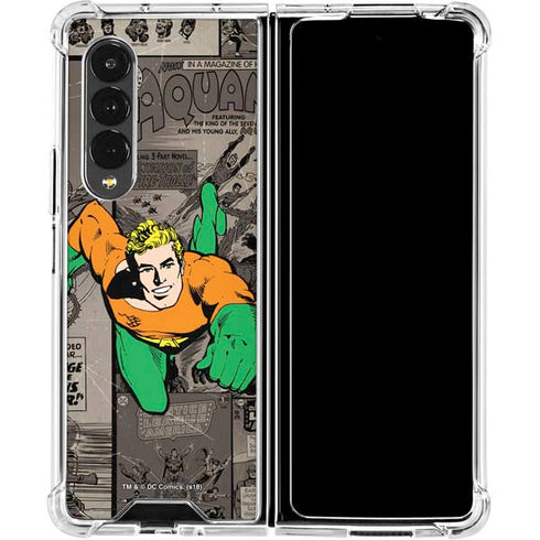 DC Comics Aquaman Classics Art Galaxy Z Fold4 5G Clear Case