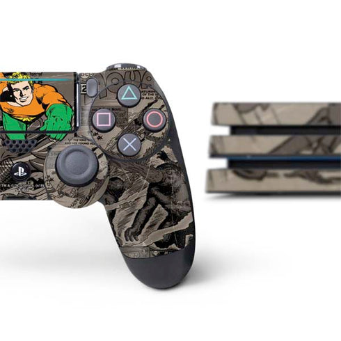 DC Comics Aquaman Classics Art PS4 Pro Bundle Skin