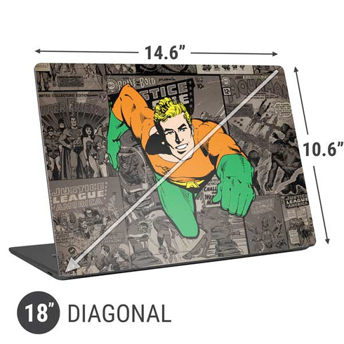 DC Comics Aquaman Classics Art Universal Laptop 18in (14.6 x 10.6in) Skin
