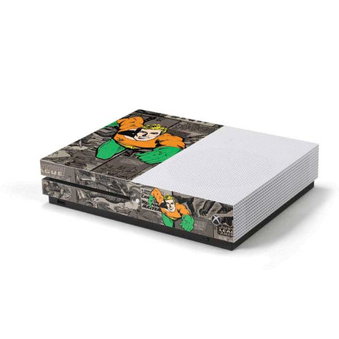 DC Comics Aquaman Classics Art Xbox One S Console Skin