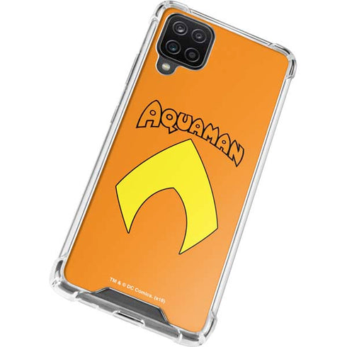 DC Comics Aquaman Classic Logo Galaxy A12 Clear Case