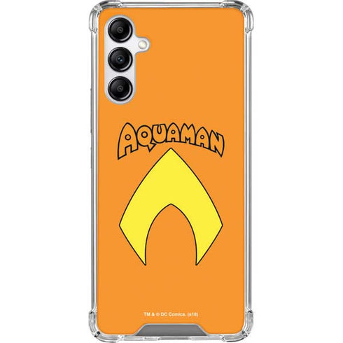 DC Comics Aquaman Classic Logo Galaxy A14 5G Clear Case