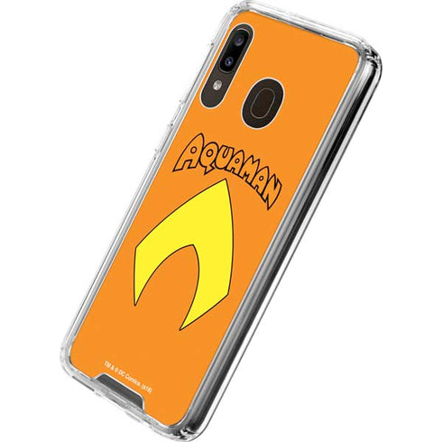 DC Comics Aquaman Classic Logo Galaxy A30 Clear Case
