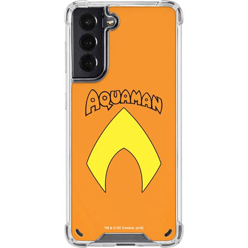 DC Comics Aquaman Classic Logo Galaxy S21 5G Clear Case