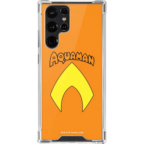 DC Comics Aquaman Classic Logo Galaxy S22 Ultra Clear Case