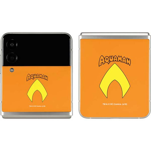 DC Comics Aquaman Classic Logo Galaxy Z Flip3 5G Skin