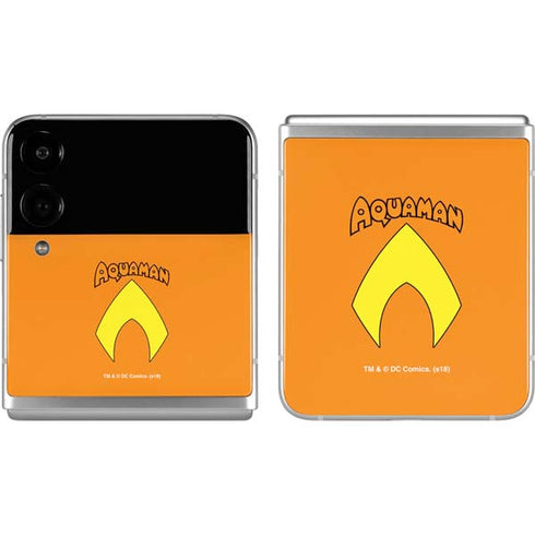 DC Comics Aquaman Classic Logo Galaxy Z Flip4 5G Skin