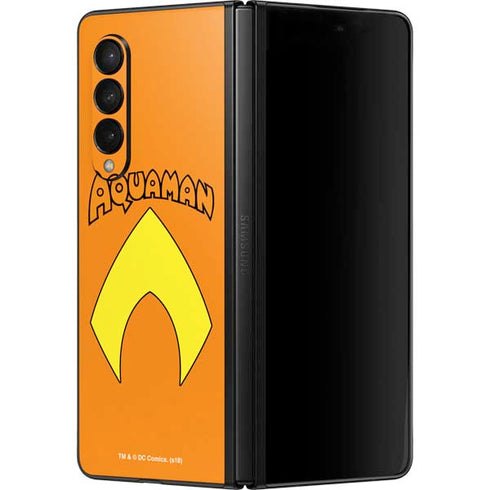 DC Comics Aquaman Classic Logo Galaxy Z Fold3 5G Skin