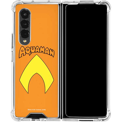 DC Comics Aquaman Classic Logo Galaxy Z Fold4 5G Clear Case