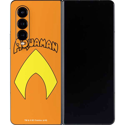 DC Comics Aquaman Classic Logo Galaxy Z Fold4 5G Skin