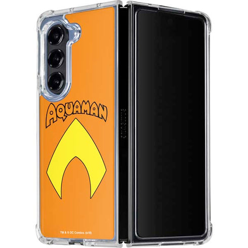 DC Comics Aquaman Classic Logo Galaxy Z Fold5 5G Clear Case