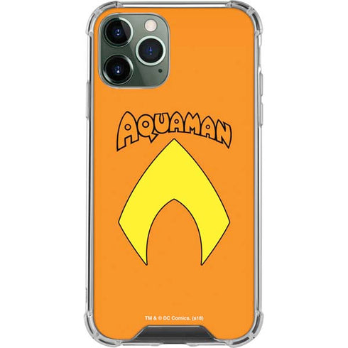 DC Comics Aquaman Classic Logo iPhone 11 Pro Max Clear Case