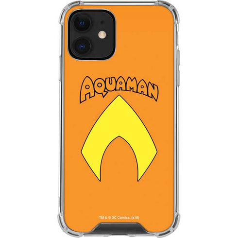 DC Comics Aquaman Classic Logo iPhone 12 Clear Case