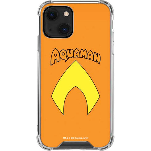 DC Comics Aquaman Classic Logo iPhone 14 Plus Clear Case