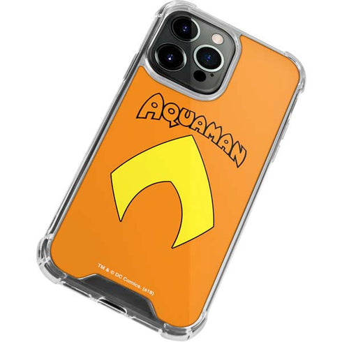 DC Comics Aquaman Classic Logo iPhone 15 Pro Max Clear Case