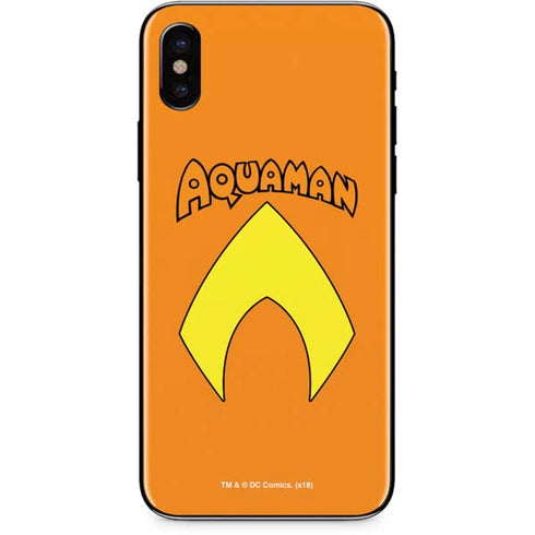 DC Comics Aquaman Classic Logo iPhone XS Skin