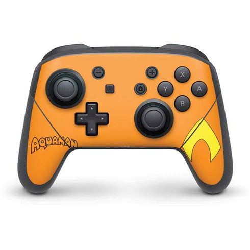 DC Comics Aquaman Classic Logo Nintendo Switch Pro Controller Skin