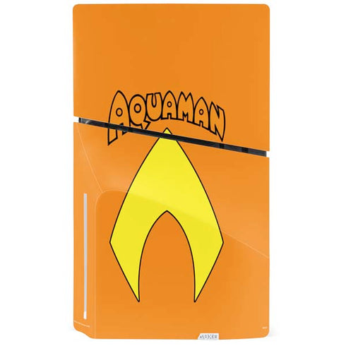 DC Comics Aquaman Classic Logo PS5 Slim Disk Bundle Skin