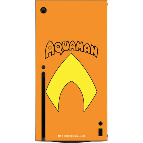 DC Comics Aquaman Classic Logo Xbox Series X Console Skin