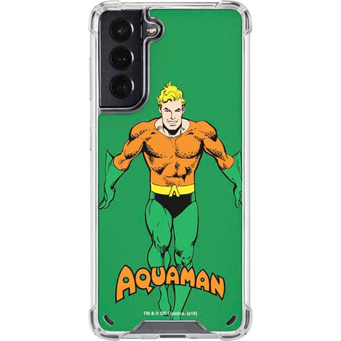 DC Comics Aquaman Classic Art Pose Galaxy S21 5G Clear Case