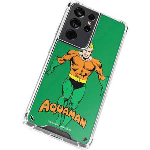 DC Comics Aquaman Classic Art Pose Galaxy S21 Ultra 5G Clear Case