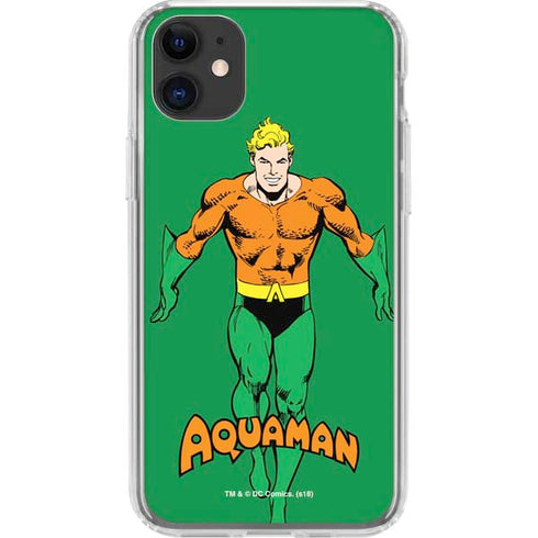 DC Comics Aquaman Classic Art Pose iPhone 11 Clear Case