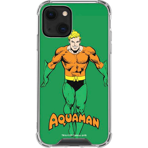DC Comics Aquaman Classic Art Pose iPhone 14 Plus Clear Case