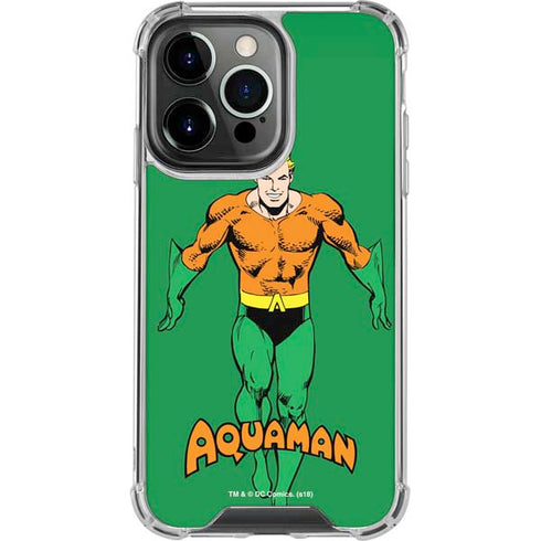 DC Comics Aquaman Classic Art Pose iPhone 15 Pro Clear Case