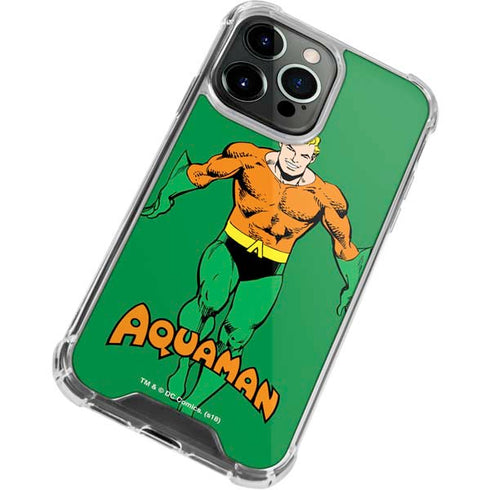 DC Comics Aquaman Classic Art Pose iPhone 14 Pro Clear Case