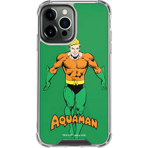 DC Comics Aquaman Classic Art Pose iPhone 14 Pro Max Clear Case