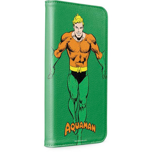 DC Comics Aquaman Classic Art Pose iPhone 15 Plus Folio Case