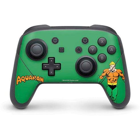 DC Comics Aquaman Classic Art Pose Nintendo Switch Pro Controller Skin