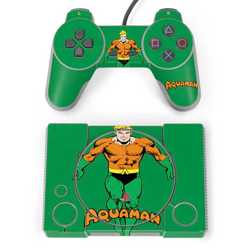 DC Comics Aquaman Classic Art Pose PlayStation Classic Bundle Skin