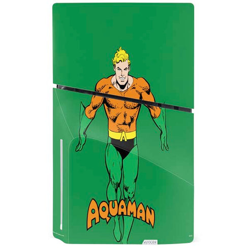 DC Comics Aquaman Classic Art Pose PS5 Slim Disk Console Skin